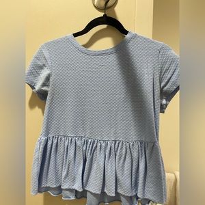 BLUE BABY DOLL BLOUSE